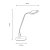 Oaks Lighting Surenta LED Table Lamp Silver Grey