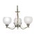 Oaks Lighting Luanda 3 Light Chandelier Antique Brass