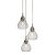 Oaks Lighting Turua 3 Light Pendant Antique Chrome