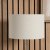 Pacific Lifestyle Lino Self Lined Linen Drum Lampshade 25cm - Cream