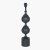 Pacific Lifestyle Asilah Aluminium Tall Footed Table Lamp Base - Matt Black