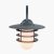 Pacific Lifestyle Centauri Metal and Opaque Glass Wall Light - Dark Grey