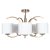 Pacific Lifestyle Arcadia Metal Curved 5 Arm Semi Flush Pendant - Satin Brass