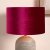 Pacific Lifestyle Bow Velvet Cylinder Lampshade 35cm - Raspberry