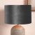 Pacific Lifestyle Bow Velvet Cylinder Lampshade 30cm - Slate