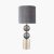 Pacific Lifestyle Harris Antique Brass and Smoke Glass Table Lamp