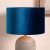 Pacific Lifestyle Bow Velvet Cylinder Lampshade 35cm - Sapphire