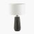 Pacific Lifestyle Artemis Black Textured Ceramic and Brushed Silver Tall Table Lamp