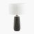 Pacific Lifestyle Artemis Black Textured Ceramic and Brushed Silver Tall Table Lamp
