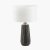 Pacific Lifestyle Artemis Black Textured Ceramic and Brushed Silver Tall Table Lamp