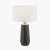 Pacific Lifestyle Artemis Black Textured Ceramic and Brushed Silver Tall Table Lamp