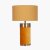 Pacific Lifestyle Dempsey Velvet and Antique Gold Metal Table Lamp Base - Mustard