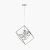 Pacific Lifestyle Alessio Metal Cube Pendant - Shiny Nickel