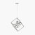 Pacific Lifestyle Alessio Metal Cube Pendant - Shiny Nickel