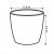 Elho Brussels Round Mini 10.5cm White Plant Pot