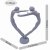 HEART COUPLE Elur Iron Figurine 15cm Grey Shimmer