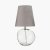 Pacific Lifestyle Hallie Clear Glass Table Lamp with Grey Shade