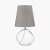 Pacific Lifestyle Hallie Clear Glass Table Lamp with Grey Shade