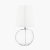 Pacific Lifestyle Hallie Clear Glass Table Lamp with White Shade