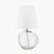 Pacific Lifestyle Hallie Clear Glass Table Lamp with White Shade