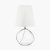 Pacific Lifestyle Hallie Clear Glass Table Lamp with White Shade