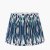 Pacific Lifestyle Izara Ikat Patterned Mushroom Pleat Tapered Lampshade 30cm - Ocean Blue