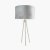 Pacific Lifestyle Houston Metal Tripod Table Lamp - Brushed Silver