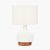 Pacific Lifestyle Elio White and Wood Effect Textured Ceramic Table Lamp