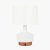 Pacific Lifestyle Elio White and Wood Effect Textured Ceramic Table Lamp