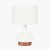 Pacific Lifestyle Elio White and Wood Effect Textured Ceramic Table Lamp