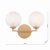 Dar Izzy 2 Light Wall Light Matt Gold with White Confetti Glass