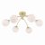 Dar Izzy 6 Light Semi-Flush Matt Gold with White Confetti Glass