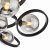 Dar Lynette 9 Light Semi-Flush Satin Black with Smoked Glass