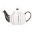 Siip Vertical Stripe 2 Cup Teapot - Grey