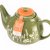 Siip Wax Resist Floral 2 Cup Teapot - Green