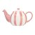 Siip Wide Vertical Stripe 2 Cup Teapot - Pink