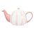 Siip Wide Vertical Stripe 6 Cup Teapot - Pink