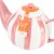 Siip Wide Vertical Stripe 6 Cup Teapot - Pink
