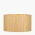 Pacific Lifestyle Stellan Slubbed Faux Silk Gold Lined Cylinder Lampshade 45cm - Gold