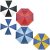 Drizzles Auto Golf Umbrella Stripes - Assorted