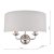 Laura Ashley Sorrento 2 Light Wall Light Polished Nickel with Silver Shade