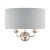 Laura Ashley Sorrento 2 Light Wall Light Polished Nickel with Silver Shade