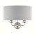 Laura Ashley Sorrento 2 Light Wall Light Polished Nickel with Silver Shade