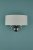 Laura Ashley Sorrento 2 Light Wall Light Polished Nickel with Silver Shade
