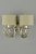 Laura Ashley Mulroy Antler 2lt Wall Light Champagne with Shades