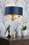 Laura Ashley Sorrento 2 Light Wall Light Matt Antique Brass & Blue Shade