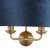 Laura Ashley Sorrento 2 Light Wall Light Matt Antique Brass & Blue Shade