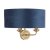 Laura Ashley Sorrento 2 Light Wall Light Matt Antique Brass & Blue Shade