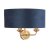 Laura Ashley Sorrento 2 Light Wall Light Matt Antique Brass & Blue Shade