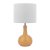 Laura Ashley Padley Table Lamp Yellow Ceramic and Antique Brass with Shade